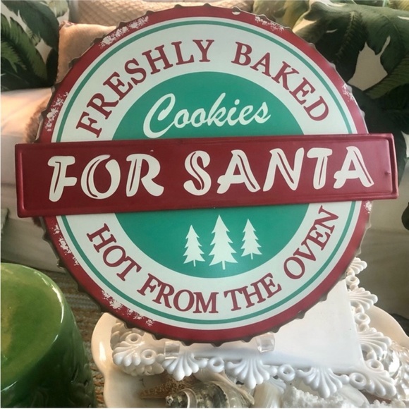 New! 🎄🎅🏼Christmas Santa Retro Vintage Style Bottle Cap Sign - Picture 5 of 7